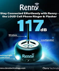 Loud Cell Phone Ringer Amplifier And Flash Alert For Hearing Impaired And Noisy Environments 117 dB Ringer Bluetooth device