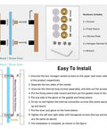 Rustic Round Wood Sliding Door Handle Set Mocha Brown for wood or glass door, back-to-back mount with hardware and install guide