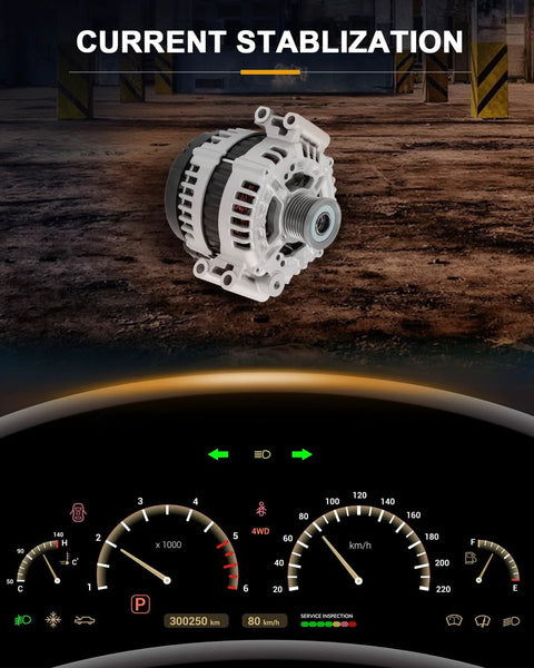 Beefed-Up 180 Amp Alternator Replacement For 135i, 335d, 335i, 335xi, 535i, 12 Volt CW IR IF, 7-Groove Clutch Pulley, drop-in fit