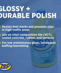 Pro Grade High Traffic Floor Polish Delivers A Tough As Nails Shine That Kicks Heel Marks Out Cold And Keeps Tile Rubber Vinyl And Asphalt Slip Safe In A Two Gallon Packing Case with glossy finish.