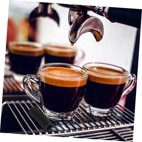 Two Pack Espresso Steam Wand Rubber Sleeve Covers For Heat Safety On Coffee Machines, black rubber guard on espresso machine.