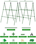 Two Pack A Frame Cucumber Trellis Garden Trellis For Climbing Plants Outdoor Raised Bed Plant Grow Support For Tomato Squash Vegetable And Flower 33 By 47 Inches Each showing assembly parts and accessories.