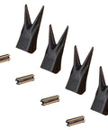 Twin Tiger Rock Bucket Teeth With Pins For Backhoes And Excavators 230WTL 23WTL 230PN Set Of 4 Fits John Deere Case Terex