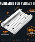 Heavy Duty Boat Track System 6 Inch Aluminum Track Mount For Marine Deck Hardware And Fishing Rod Holders Universal Track Mounting For Saltwater Boats 6 By 3.5 Inch Footprint Aircraft Grade Aluminum Construction, 6 in mount shown