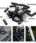Pro Grade 107 Piece Bike Cable Kit with stainless steel elements, O-rings and cable end caps shown in detail