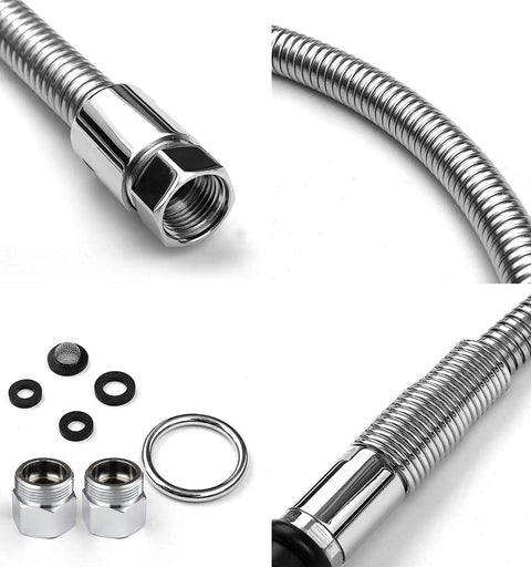 Commercial Sink Sprayer With 45 Inch Flexible Stainless Steel Hose And 1.42 GPM Pre Rinse Valve Ergonomic Handle components