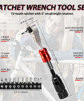 Bike Repair Tool Kit With 10 Magnetic Bits For MTB And Road Bikes, Alloy Multitool with ratchet wrench and interchangeable bits