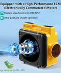 Heavy Duty 600 CFM Negative Air Machine With 4 Stage Filtration for home, industrial and commercial use, showing ECM motor.