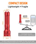 Red Orca7 Dive Light 3000 Lumens Ultra Focused 6 Degree Beam, lightweight aircraft-grade aluminum, compact design.