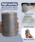 12 Inch By 50 Foot Stainless Steel Wire Mesh Roll For Rodents Mice 304 Stainless Rust Resistant Flexible Knitted Double Layer Mesh For Pest Prevention Heavy Duty Durable Easy To Cut And Install, shown rolled and cut