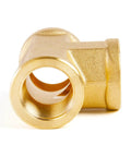 Brass Pipe Fitting Tee Half Inch Half Inch Half Inch NPT Female Thread Adapter Three Pack Pro Grade Heavy Duty DIY
