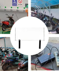 No Sweat EV Charger Cover For Your Ride Rock Solid Waterproof Housing Keeps Your Plug In Gear Safe From Elements Universal Fit For Outdoor Charging Boxes New Energy Cars in a parking area with various electric scooters.