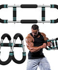Twister Arm Trainer Pro For Men with U Torque stick and 60-100 lbs resistance kit, adjustable exerciser in use by athletic male.