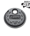 Coin-Style Spark Plug Gap Tool For Quick Checks, 0.020-0.100 In Gap Range, Plated Steel Build, Pro Grade, Made in USA