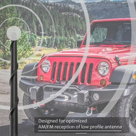 Jeep Wrangler Antenna Replacement For JL JK JT Gladiator 2007 Through 2025 7 Inch Short Antenna with Strong Reception on Jeep
