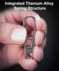Close-up of hand holding titanium alloy zipper pull from Beefed Up Heavy Duty Titanium Zipper Pull Replacement Kit.