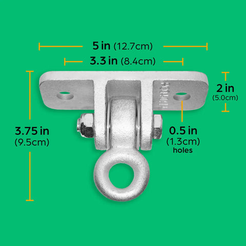 Swing Set Hangers Kit With 2 Heavy Duty Brackets And Locking Snap Hooks For Porch, Patio Or Playground; Indoor Outdoor Hardware That Holds Up To 2400 Lbs And Makes DIY Assembly A Breeze