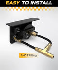 Air Gauge Control Kit With Paddle And Air Fittings For Air Bag Suspension, 0-200 PSI Range, T-fitting and easy install