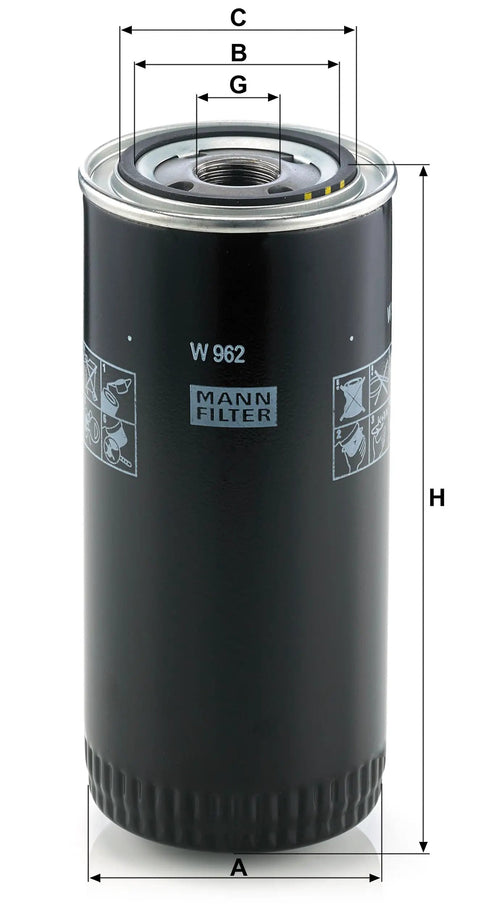 Premium Spin On Oil Filter With High Dirt Capacity, Low Pressure Drop, Corrosion Resistant Housing, Reliable Bypass Valve