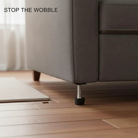 Adjustable Furniture Leveling Feet For Cabinets And Sofas, Durable PP Plastic With Iron Core, 2.6 x 2.9 Inches fixing a sofa