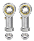 2 Pack M8 Rod End Bearing Female Right Hand Thread M8x1.25 Self Lubricating Joint With Jam Nut For Smooth Pivot In Mechanical Linkages 8mm Rod End Durable Steel Ball Joint, with nuts