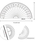 Bulk 100 Pack Clear Plastic Protractors 4 Inch Transparent Geometry Measuring Tools in various angles, 4 inch size.