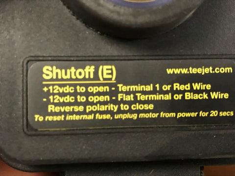 BE Shut Off Motor For E Series With Reversing Polarity Bare Wire 50533 22C05 Ready To Roll For Spra Coupe 4000 Series Irrigation Valves 1.1 Amp 13.8VDC 3 Wire Cable label