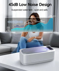 Heavy Duty Ultrasonic Jewelry Cleaner Machine Packing 48Khz Cavitation Punch on a table with a woman using a phone.