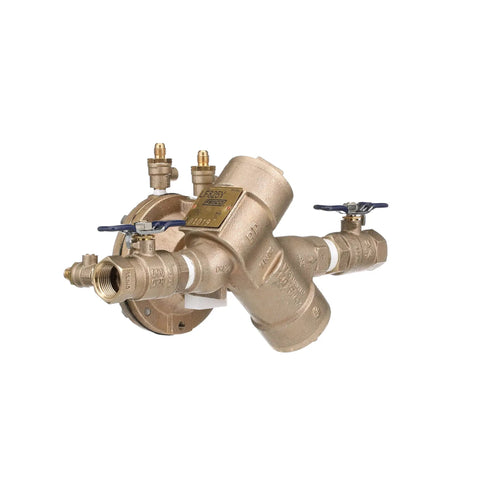 Badass 3/4 Inch Reduced Pressure Zone Assembly Bronze Lead Free Backflow Preventer For Potable Water Protection, detailed view of copper valve.