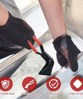 Using Premium Steel Hand Seamer Set for Sheet Metal Bending with Anti Slip Handle, demonstrating easy and safe metalwork use.
