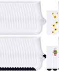 Eight Pairs Sublimation Socks Blanks Set With 15.7 Inch Heat Transfer Polyester Socks And Sublimation Jig for custom designs