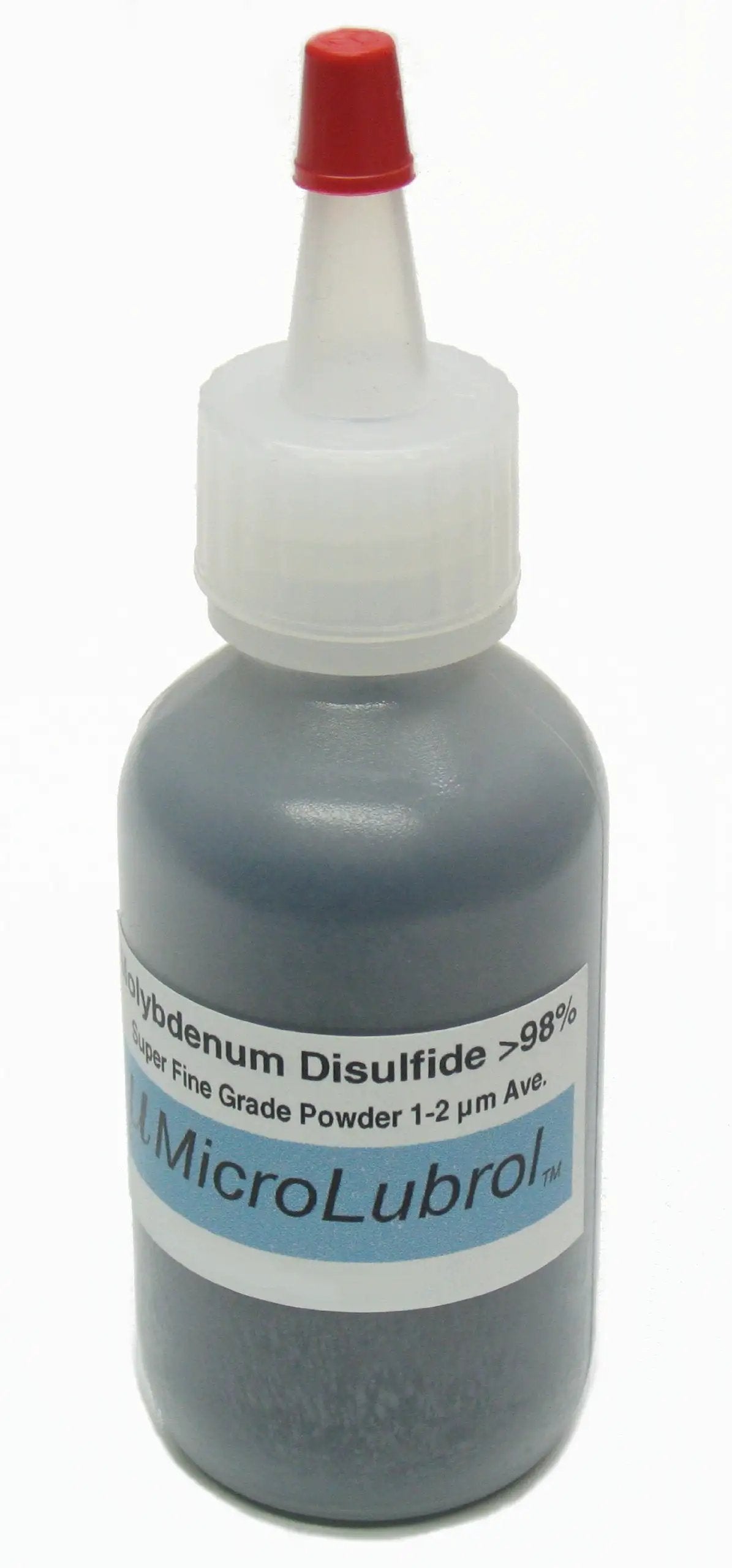 MoS2 Powder 1-2 Micron 0.5 oz Dry Lubricant ✓