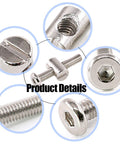 100Pcs M6 Hex Drive Socket Cap Barrel Screws And Nuts Kit details with nickel plated steel components and hex drive features