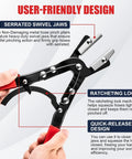 Three Piece Ratchet Hose Pinch Off Pliers Set With 8 Inch 10 Inch And 12 Inch Locking Fuel Line Pliers for automotive use