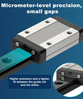 450mm MGN12 Linear Sliding Rail Kit with MGN12H Carriage Block shown on blue background for CNC and 3D printers.