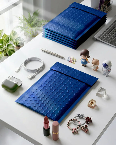 Blue 4x8 Bubble Mailers 100 Pack Self Seal Padded Envelopes Usable 4x7 Inner Size No Nonsense For Shipping Cards Jewelry And Small