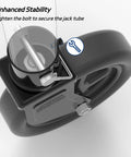 Tough As Nails 2000 Lbs Trailer Jack Swivel Caster Replacement with secure jack tube, visible tightening bolt and spoked wheel.