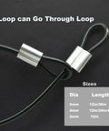 10 Pack 5mm Vinyl Coated Stainless Steel Wire Cable With Loops 12 Inch Lanyard Lock Security Chain For Outdoor Gates
