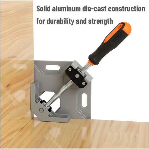 Corner Clamps For Woodworking 2 Pack 90 Degree Right Angle Clamps With Adjustable Swing Jaw Aluminum Alloy Frame Built Tough Rust Resistant