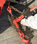 Beefed Up Heavy Duty Chain Binder Kit With Three Eighths Inch By Ten Foot Chains Includes Two Binders And Two Chains