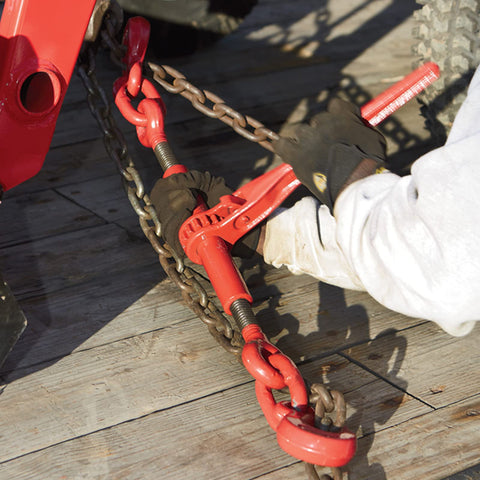 Beefed Up Heavy Duty Chain Binder Kit With Three Eighths Inch By Ten Foot Chains Includes Two Binders And Two Chains