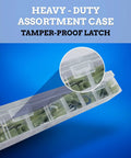 Heavy-duty case with tamper-proof latch of Heat Shrink Ring Connector Kit With KableSeal Technology Double Wall Three To One Shrink Tubing.
