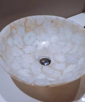 Absolutely Gorgeous White Quartz Vessel Sink With A Super Sleek Polished Glaze For Modern Counter Top Bathroom Vanities, 24 inch basin.