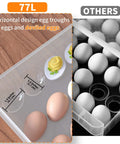 Two Pack Large Capacity Deviled Egg Carrier Tray With Lids Holds 60 Eggs Total Clear Plastic Egg Holder For Fridge Or Countertop