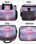 Back, side, top, and bottom views of Insulated Picnic Backpack Lunch Bag That Slaps, Spacious 12x8.7x10 Inch Tote