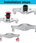 Precision Dowel Jig Kit For Floating Shelves Includes Half Inch Drill Bit Dead Nuts Centered Guide installation steps shown.