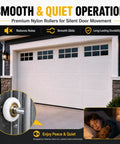 Solid Workhorse 7 Foot Overhead Garage Door Tune Up Kit With Durable Nylon Rollers Heavy Duty Steel Hinges And Secure Lift Cables For Whisper Quiet Daily Performance with premium nylon rollers.
