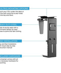 Upgrade Your Workspace Vibes With This Rock Solid Adjustable Under Desk Computer Mount And Wall Bracket. Heavy duty steel bracket with multiple mounting options.