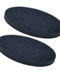 Durable Multi-Hole Sanding Buffer Pad 5.9 Inch Round Sponge Interface Disc With Cushion Backing For Wood Stone Panel Car Dry Sanding 2 Pack, showing two dark round pads with vent holes.