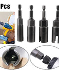 Butterfly Nut Socket Set, 4 Piece Wing Bolt Panel Fastener Driver Bits shown with sizes 10-16mm and a hex drive drill attachment